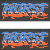Horst Vorname Name Graffiti Aufkleber Sticker シール (正面)