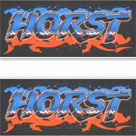 Horst Vorname Name Graffiti Aufkleber Sticker シール (正面)