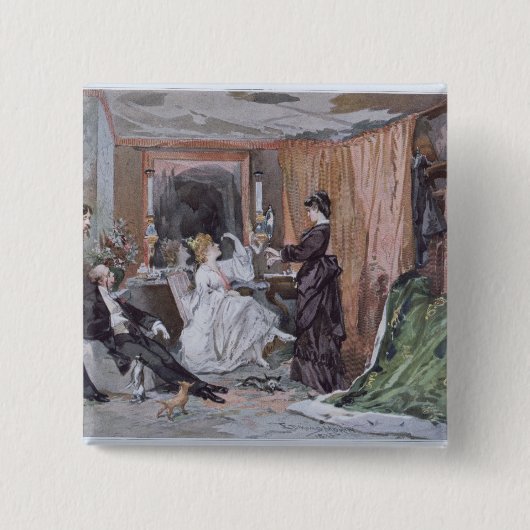 Hortenseシュナイダーのドレッシングルーム 缶バッジ (正面)