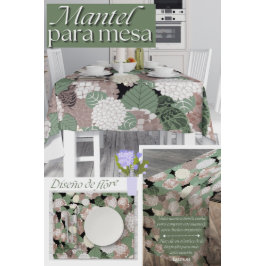  Hortensias Verdes y Pájaros テーブルクロス