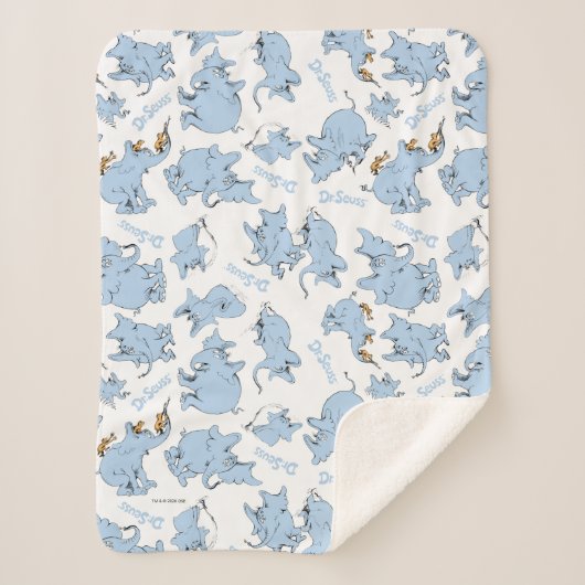 Horton Hears A Who Monkey Pattern シェルパブランケット (正面)