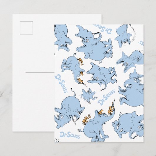 Horton Hears A Who Monkey Pattern ポストカード (正面/裏面)