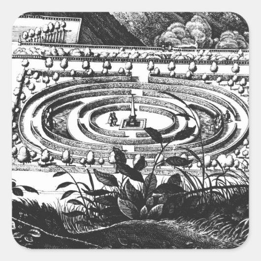 Hortus Palatinusハイデルベルクの迷路(carrivi) スクエアシール (正面)