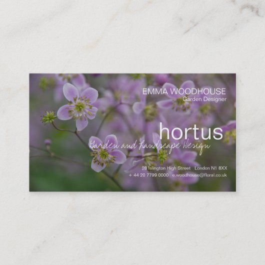 Hortus - Thalictrumの名刺 名刺 (正面)