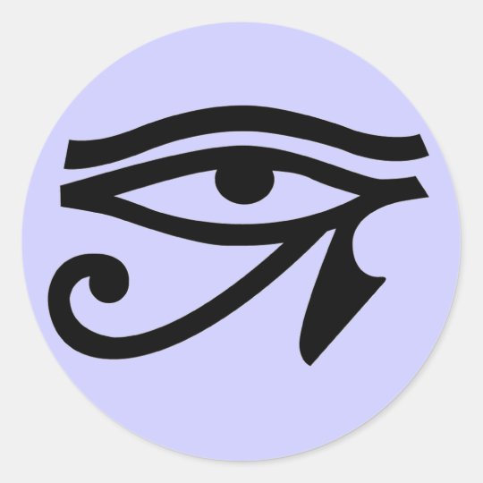 Horusの記号のステッカーの古代エジプトの目 ラウンドシール Zazzle Co Jp