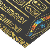 Horusおよびエジプトのヒエログリフパターンの目 ショートテーブルランナー (コーナー)