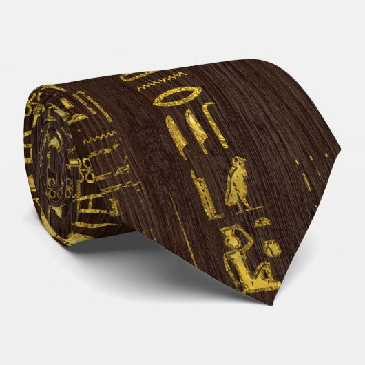 Horusおよび象形文字の金エジプトの目 ネクタイ (ロール)