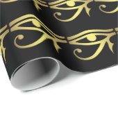 horusのエジプトの記号の黒の目 ラッピングペーパー (ロールコーナー)