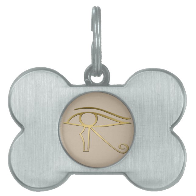 Horusのエジプト人の記号の目 ペットネームタグ (正面)