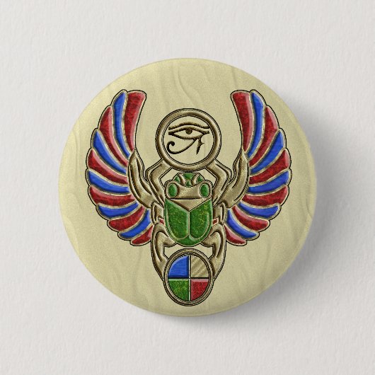 Horusのオオタマオシコガネボタンの目 缶バッジ (正面)