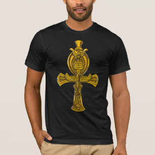 Horusの古代エジプトの神聖な記号のAnkhの目 Tシャツ
