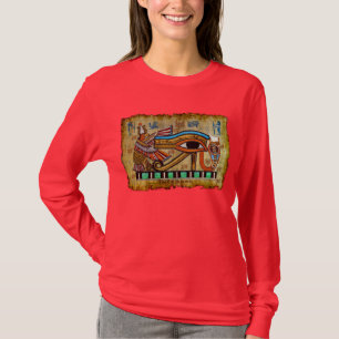 Horusの古代芸術デザイナーワイシャツのエジプトの目 Tシャツ