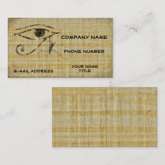 Horusの目-パピルス 名刺 (正面/裏面)