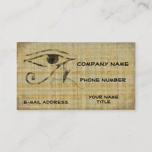 Horusの目-パピルス 名刺 (正面)