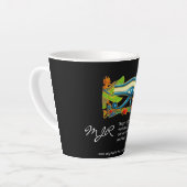 Horusロゴの神秘的な目を持つ超能力者 カフェラテマグ (左アングル)