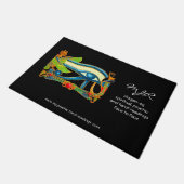 Horusロゴの神秘的な目を持つ超能力者 ドアマット (アングル)