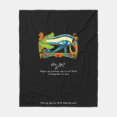 Horusロゴの神秘的な目を持つ超能力者 フリースブランケット (正面)