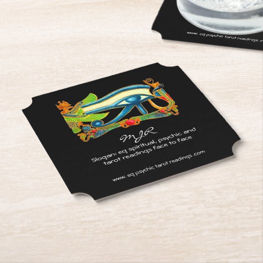 Horusロゴの神秘的な目を持つ超能力者 ペーパーコースター (アングル)