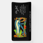 Horusロゴの神秘的な目を持つ超能力者 横断幕 (縦)