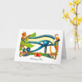 Horus -あなたの考えることのすべての見る目 カード (黄色い花)