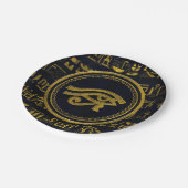 Horus - Wadjetの金ゴールドのエジプトの目 ペーパープレート (アングル)