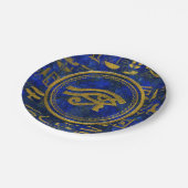 Horus - Wadjetラピスラズリのエジプトの目 ペーパープレート (アングル)