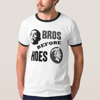 Hosオバマのワイシャツの前のBros Tシャツ