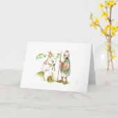 Hos及びErtaeのフランクの小箱の挨拶状 カード (黄色い花)