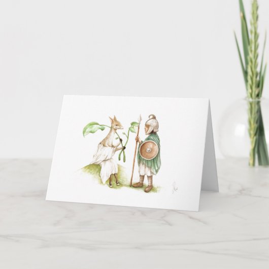 Hos及びErtaeのフランクの小箱の挨拶状 カード (正面)