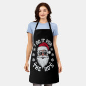 Hos のためにやっている Funny Santa Ugly Christmas エプロン (着用した状態)