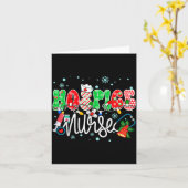 Hosce Nurse Funny Xmas Light Stethoscope Christmas カード (黄色い花)