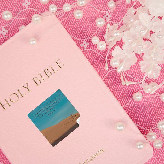 Hosea 2:14 KJV – 砂漠の希望 – 信仰デザイン スクエアシール