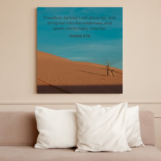 Hosea 2:14 KJV Wall Art – Desert Faith Collection  ポスター
