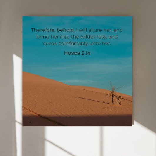 Hosea 2:14 KJV Wall Art – Desert Faith Collection  ポスター