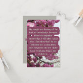 Hosea 4:6バイブル聖なる書物、 経典Pic Greeting カード (正面/裏面インサイチュ)