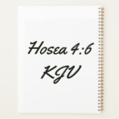 Hosea 4:6バイブル聖句カレンダープランナー プランナー手帳 (裏面)