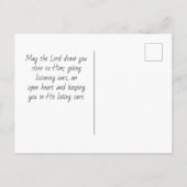 Hosea 6:3主を知るためにプレスしよう、聖書 ポストカード (裏面)