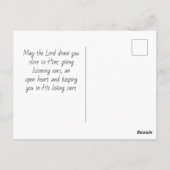 Hosea 6:3主を知るためにプレスしよう、聖書 ポストカード (裏面)