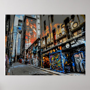 Hosier Lane's Street Art and Graffiti - Melbourne ポスター