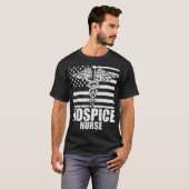 Hospice Nurse American Flag Tシャツ (正面フル)
