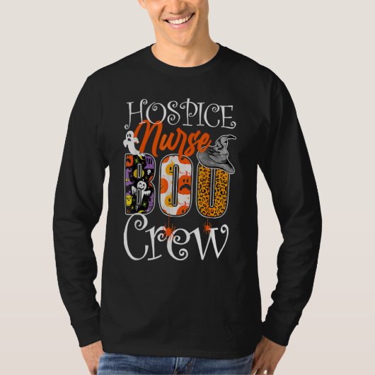 Hospice Nurse Boo Crew Halloween Hospice Nurse Par Tシャツ (正面)