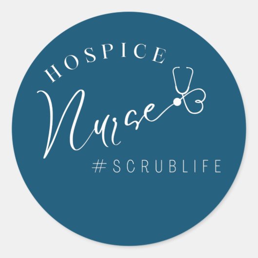 Hospice Nurse Registered Nurse RN Emergency Room ラウンドシール (正面)
