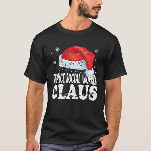 Hospice Social Worker Claus Christmas  Matching Co Tシャツ (正面)