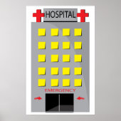 Hospital Building Emergency Entrance ポスター (正面)