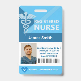 Hospital Doctor Nurse Aged Care Security Photo ID バッジ