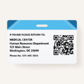 Hospital Doctor Nurse Care Security Photo ID バッジ (裏面)