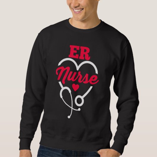 Hospital Emergency Room Nurse Crew Nursing RN ER N スウェットシャツ (正面)