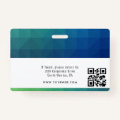 Hospital Medical Employee Photo ID  バッジ (裏面)