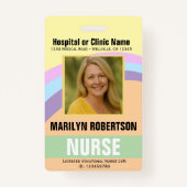 Hospital or Medical Clinic Name Badge バッジ (裏面)