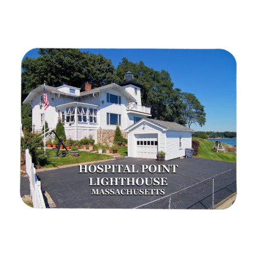 Hospital Point Light House, Massachusetts Magnet マグネット (横)
